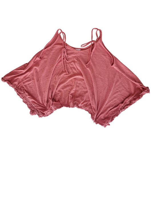 LC Lauren Conrad Tops - Lauren Conrad Baja Bazaar Sleeveless Baby Doll Crop Top Paprika Red